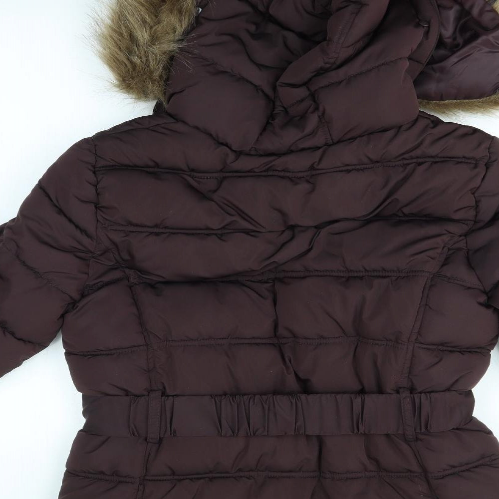 New Look Womens Purple   Overcoat Coat Size 16
