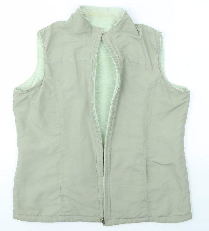 Bonmarché Womens Green Gilet Coat Size S - Reversible