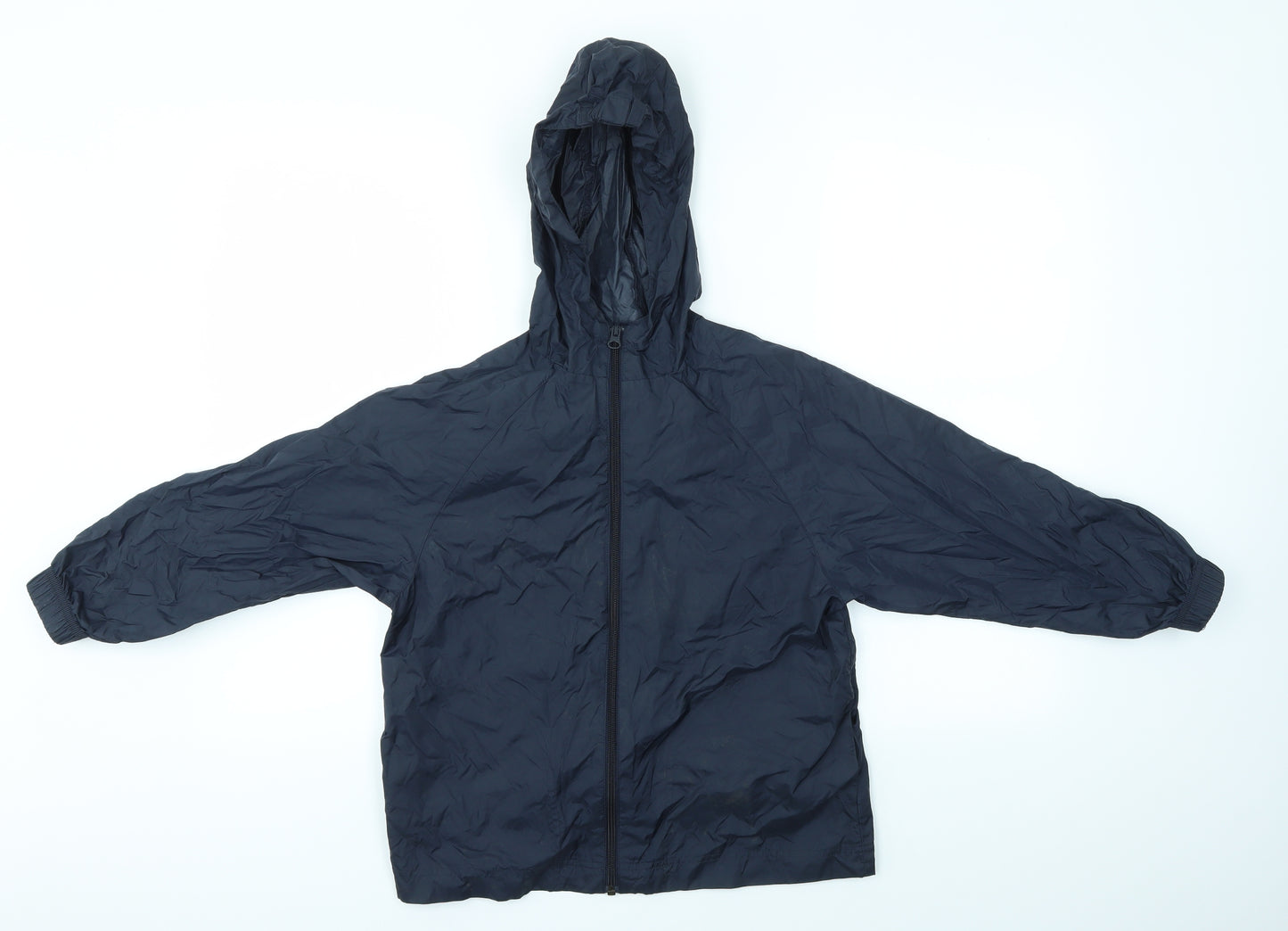 George Boys Blue   Rain Coat Coat Size 8-9 Years  - POCKET MAC