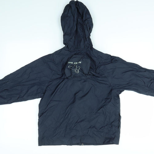 George Boys Blue   Rain Coat Coat Size 8-9 Years  - POCKET MAC