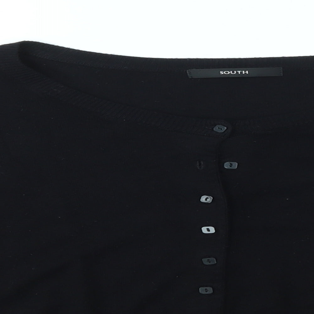 South Womens Black   Cardigan Jumper Size 16