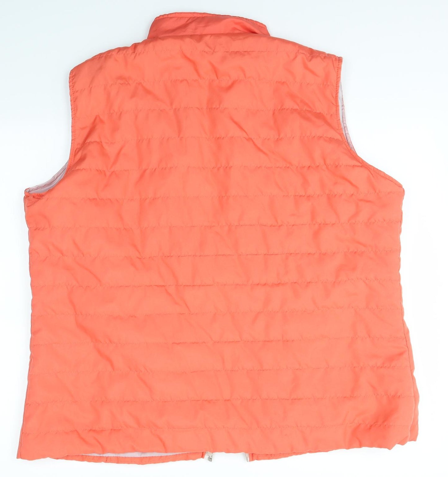 Anne De Lancay Womens Orange   Gilet Jacket Size XL