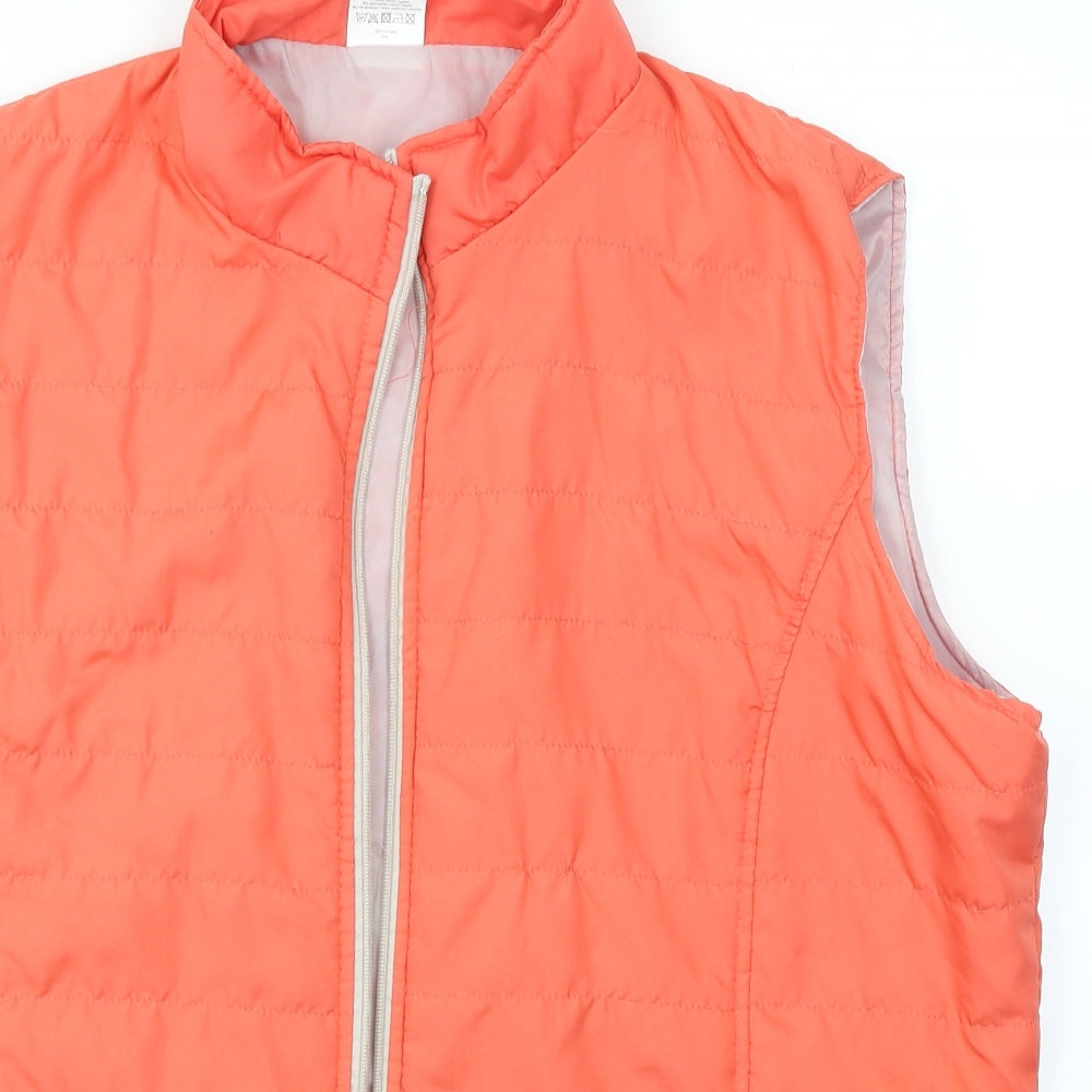 Anne De Lancay Womens Orange   Gilet Jacket Size XL