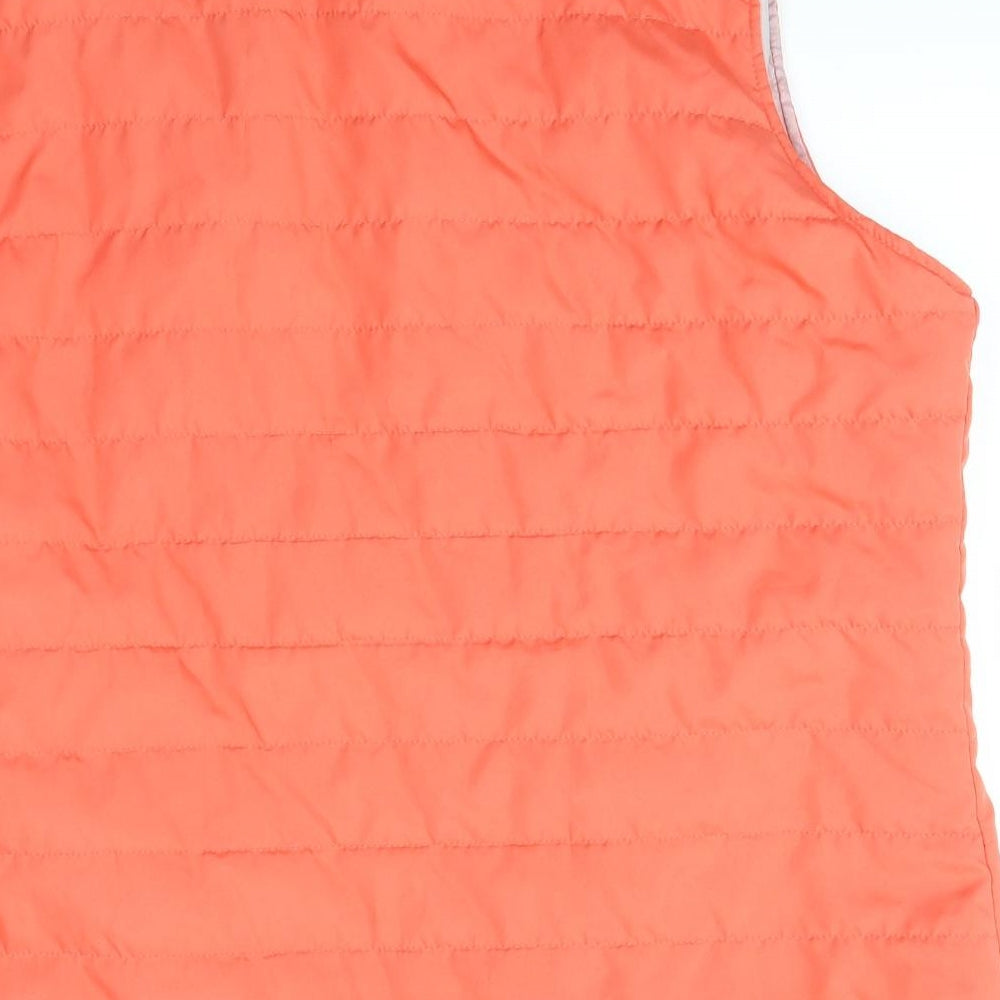 Anne De Lancay Womens Orange   Gilet Jacket Size XL