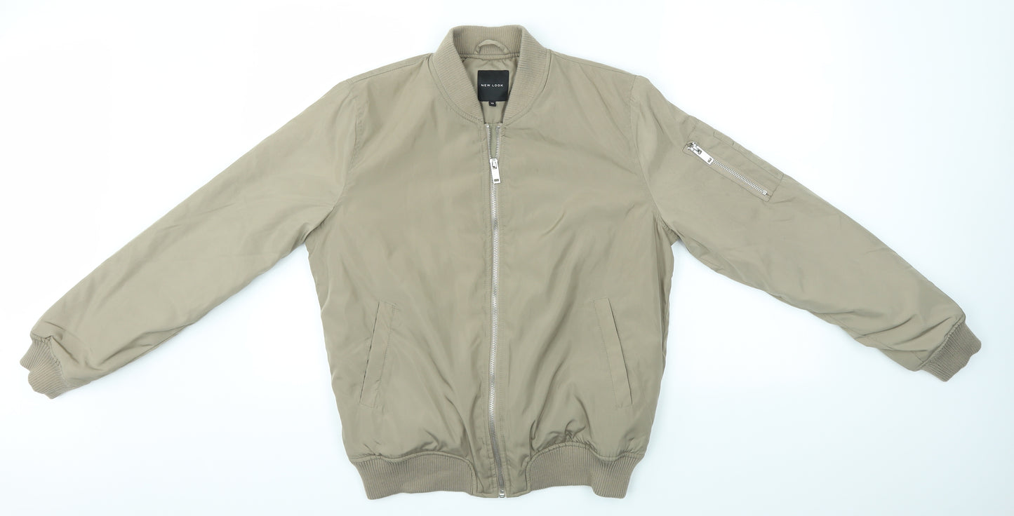 New Look Womens Brown   Bomber Jacket Coat Size 12