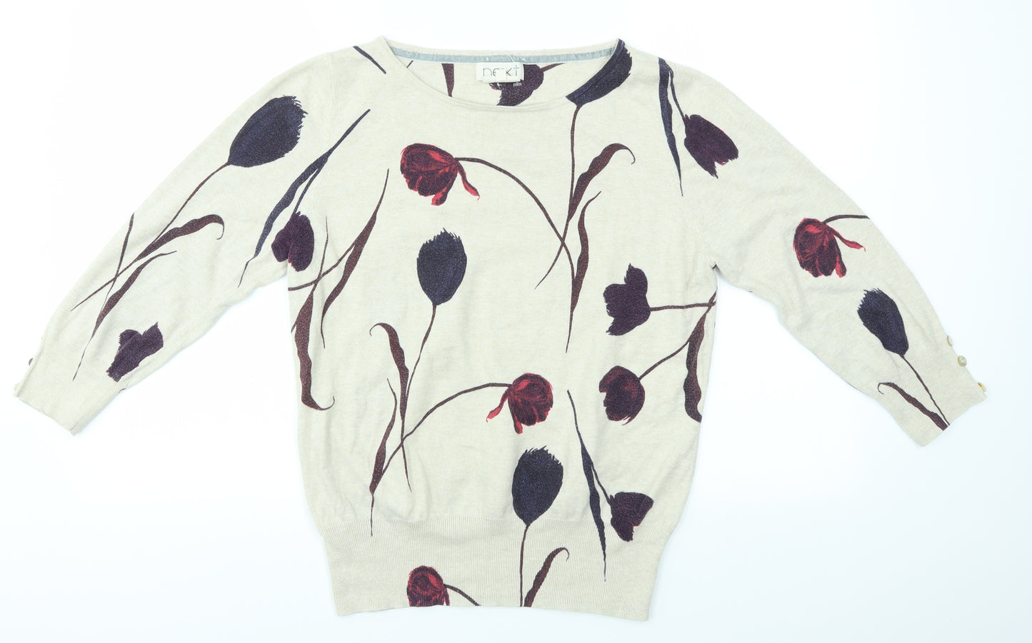 NEXT Womens Multicoloured Floral  Pullover Jumper Size 16