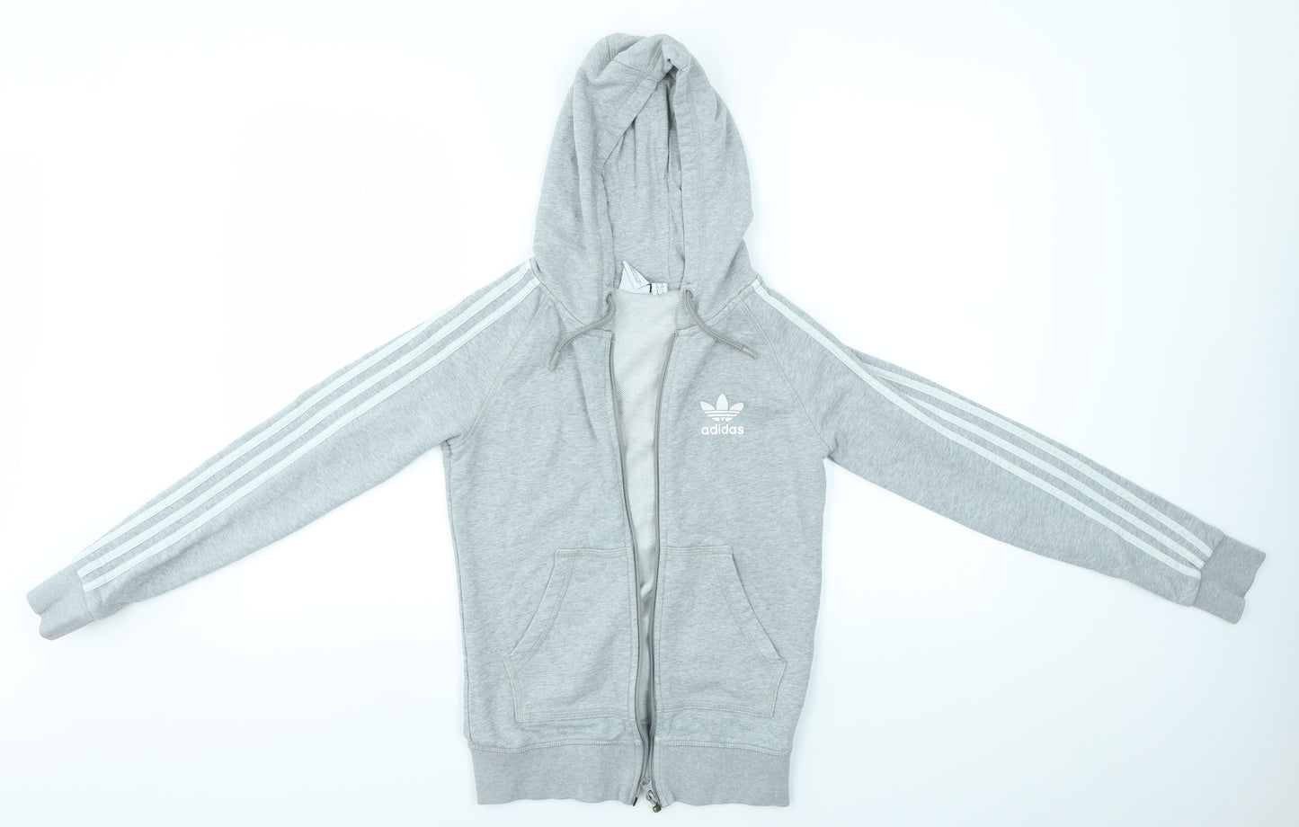 adidas Womens Grey   Full Zip Hoodie Size 4