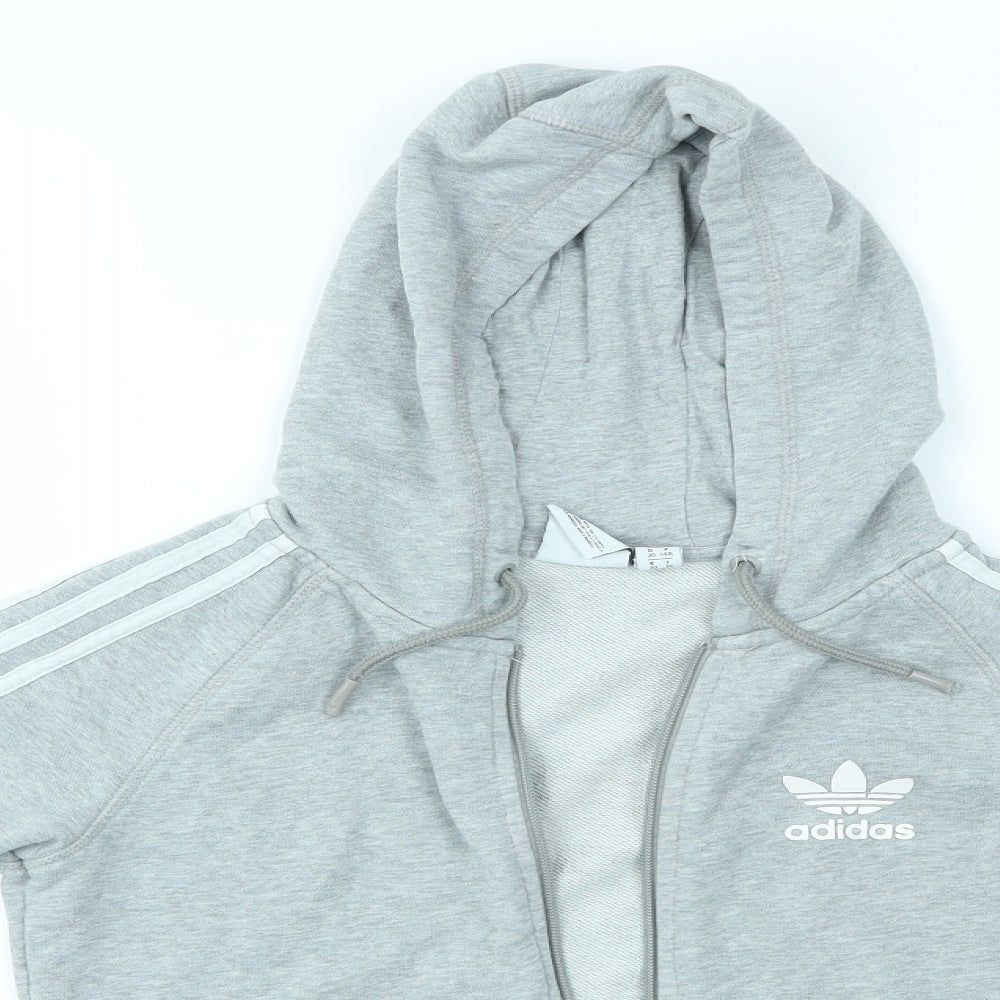 adidas Womens Grey   Full Zip Hoodie Size 4