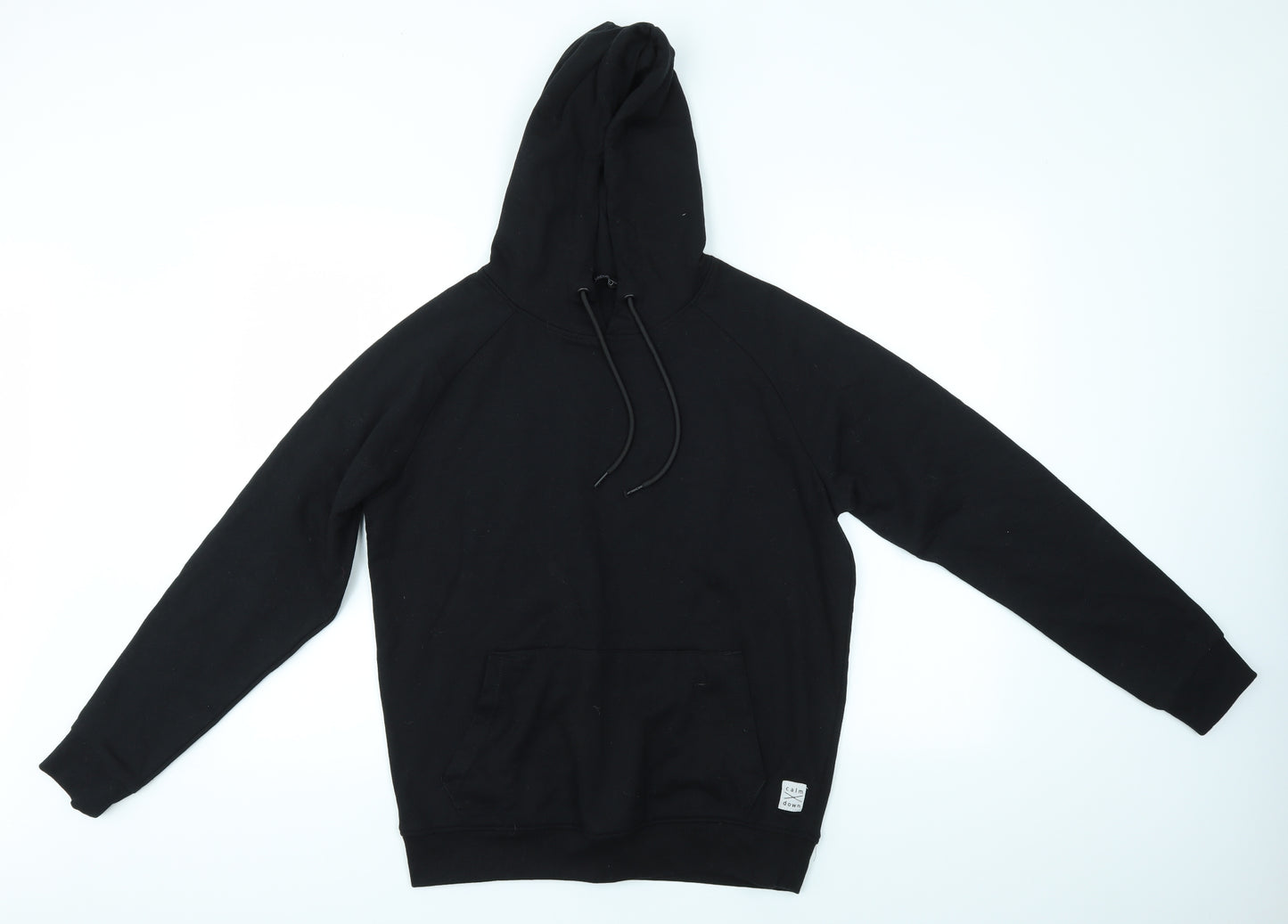 Avenue Mens Black   Pullover Hoodie Size S