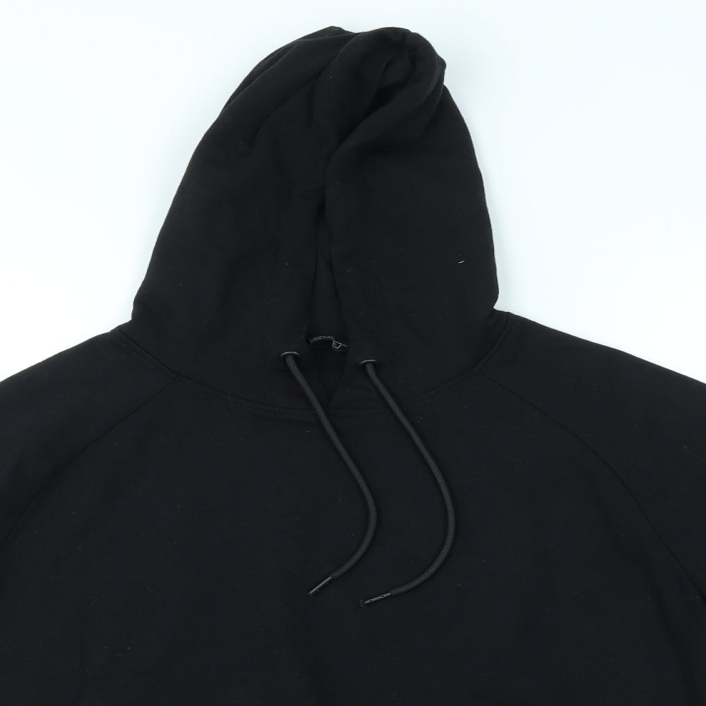 Avenue Mens Black   Pullover Hoodie Size S