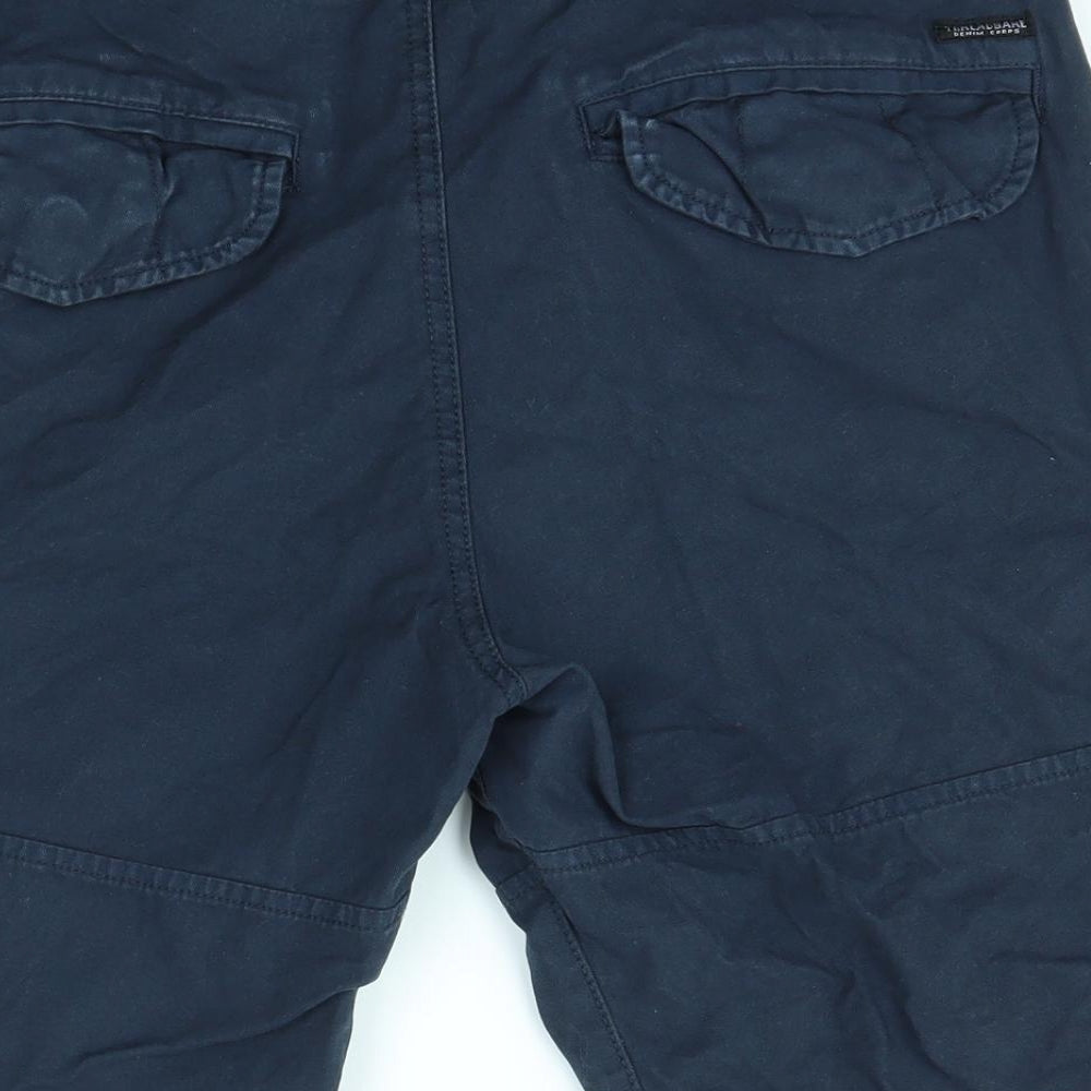 Threadbare Mens Blue   Cargo Shorts Size S
