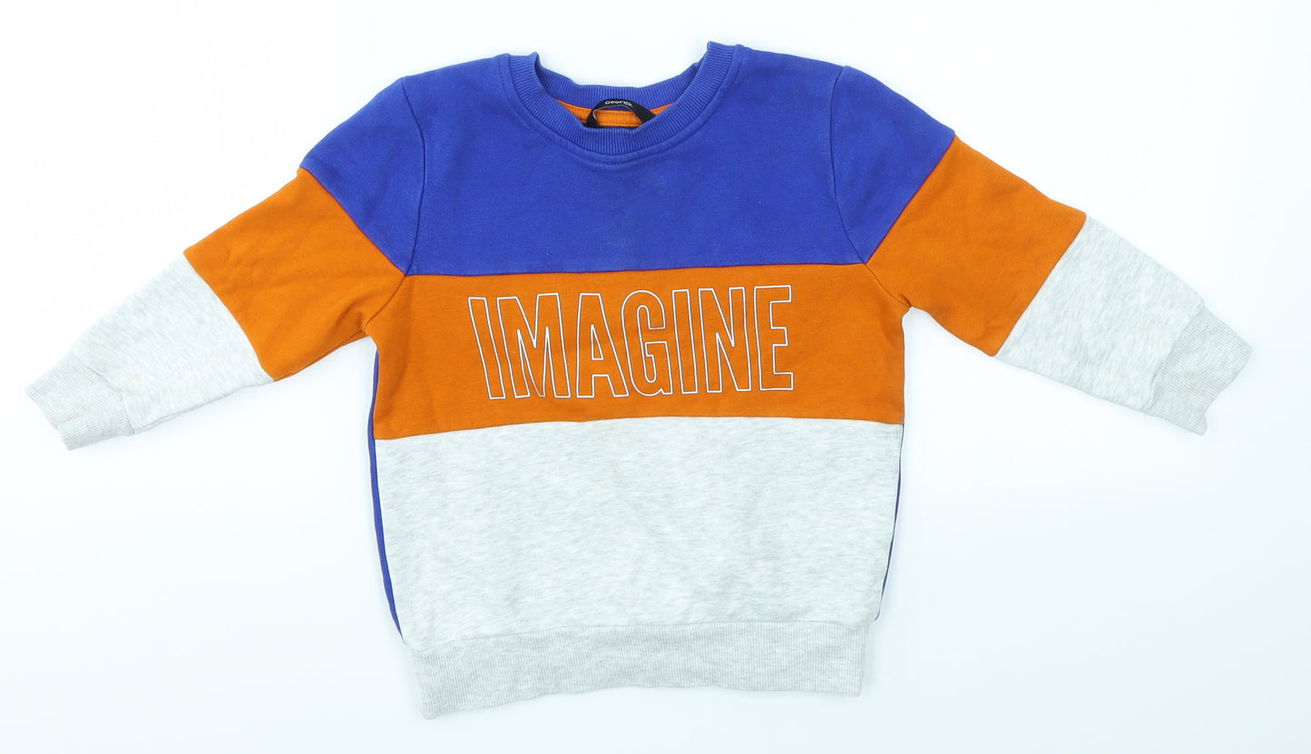 George Boys Multicoloured   Pullover Jumper Size 2-3 Years