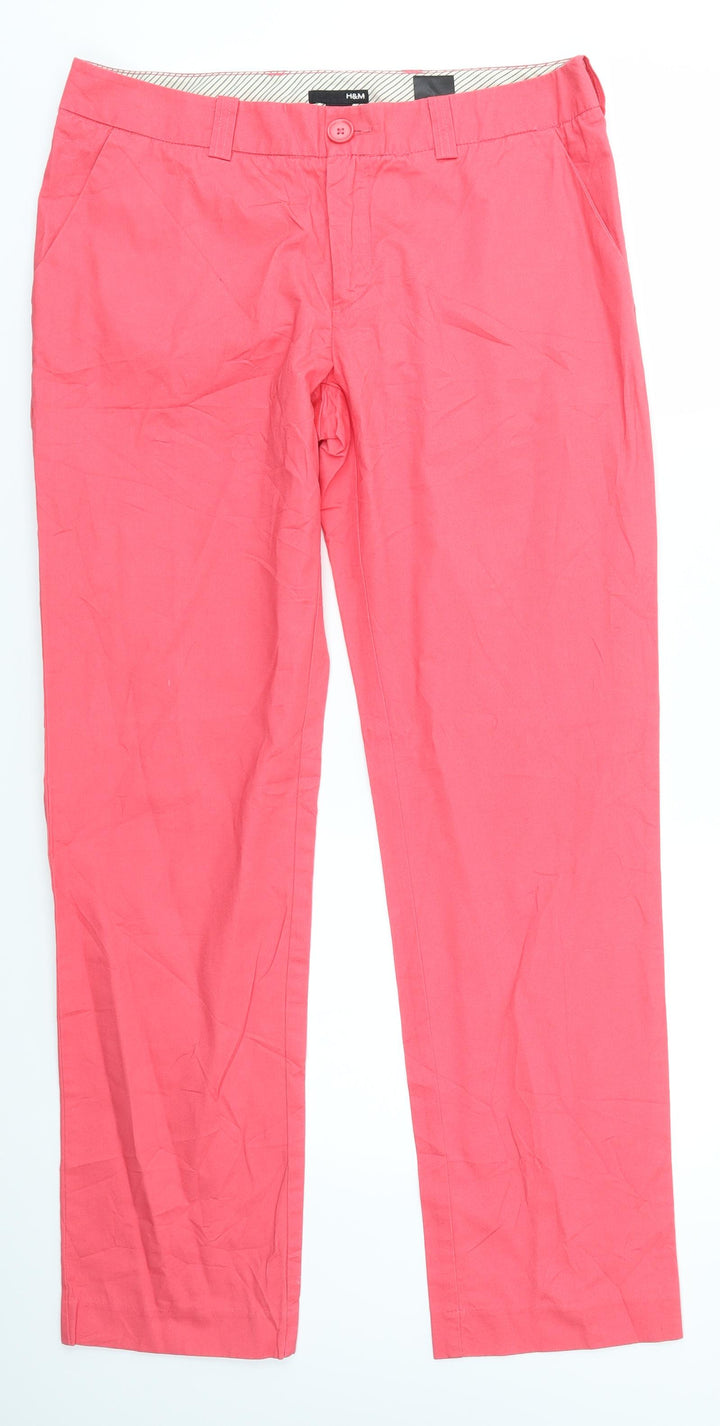 H&M Womens Pink   Trousers  Size 10 L29 in