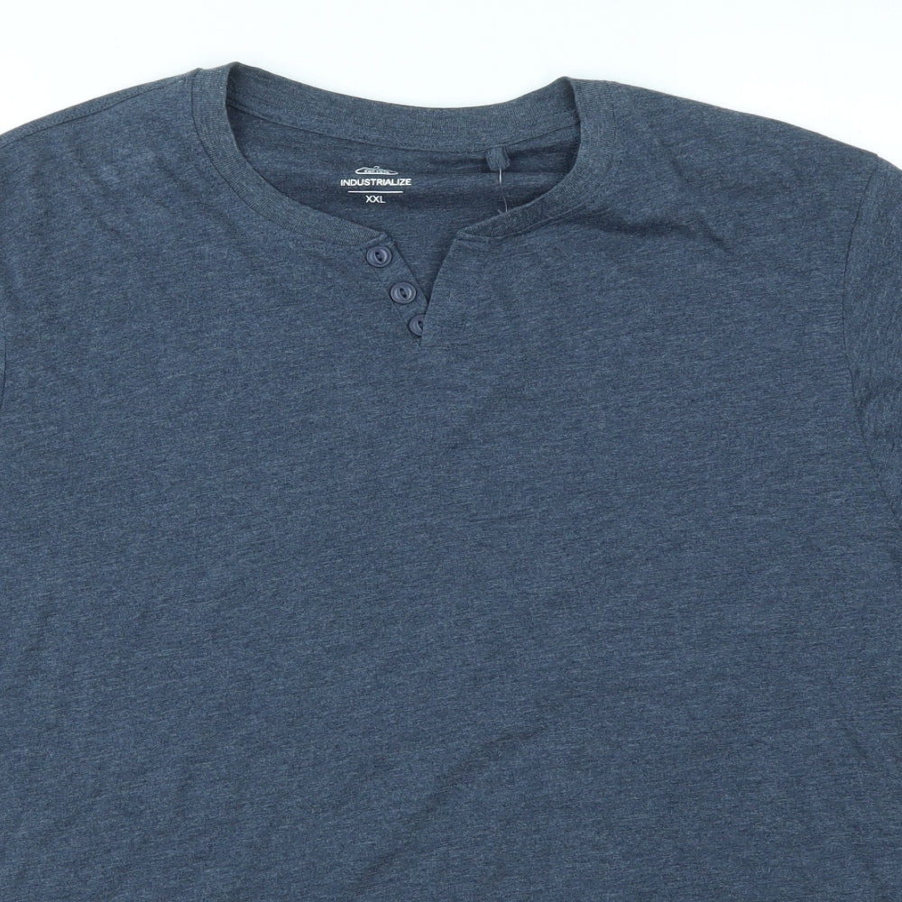 INDUSTRIALIZE Mens Blue    T-Shirt Size 2XL