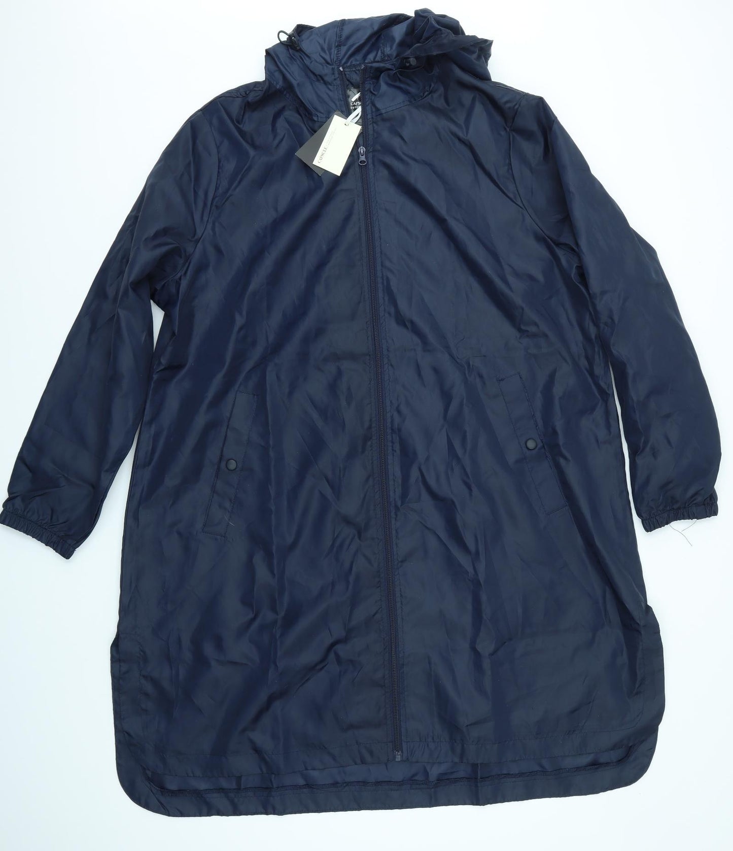 CAPSULE Womens Blue   Rain Coat Coat Size 20