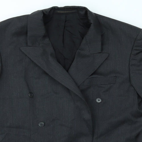 M&S Mens Grey    Suit Jacket Size 44  - LONG