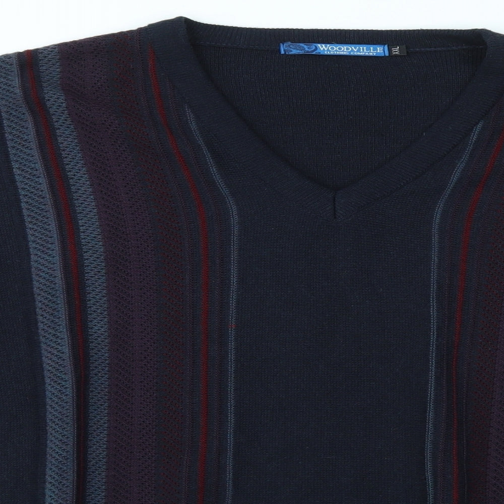 WOODVILLE Mens Multicoloured   Pullover Jumper Size 2XL
