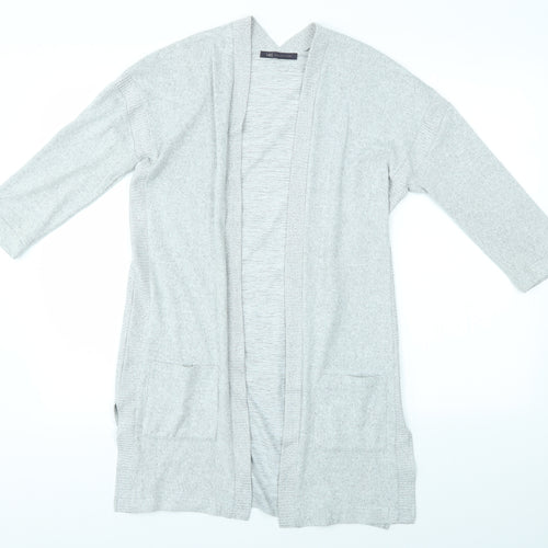 M&S Womens Grey   Cardigan Jumper Size 10