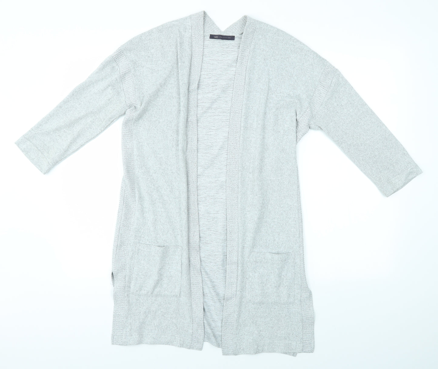 M&S Womens Grey   Cardigan Jumper Size 10