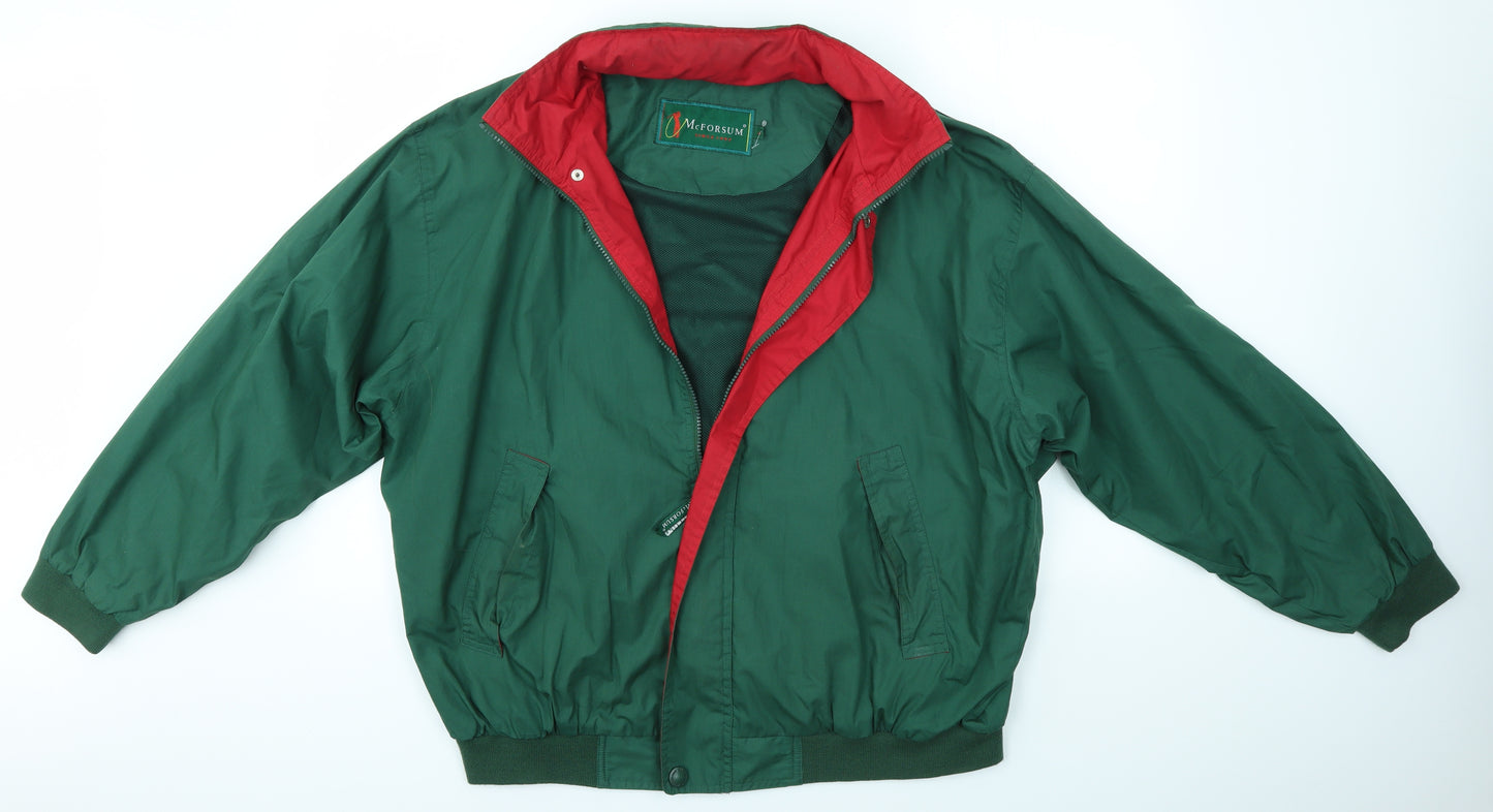MCFORSUM Mens Green   Overcoat Coat Size L