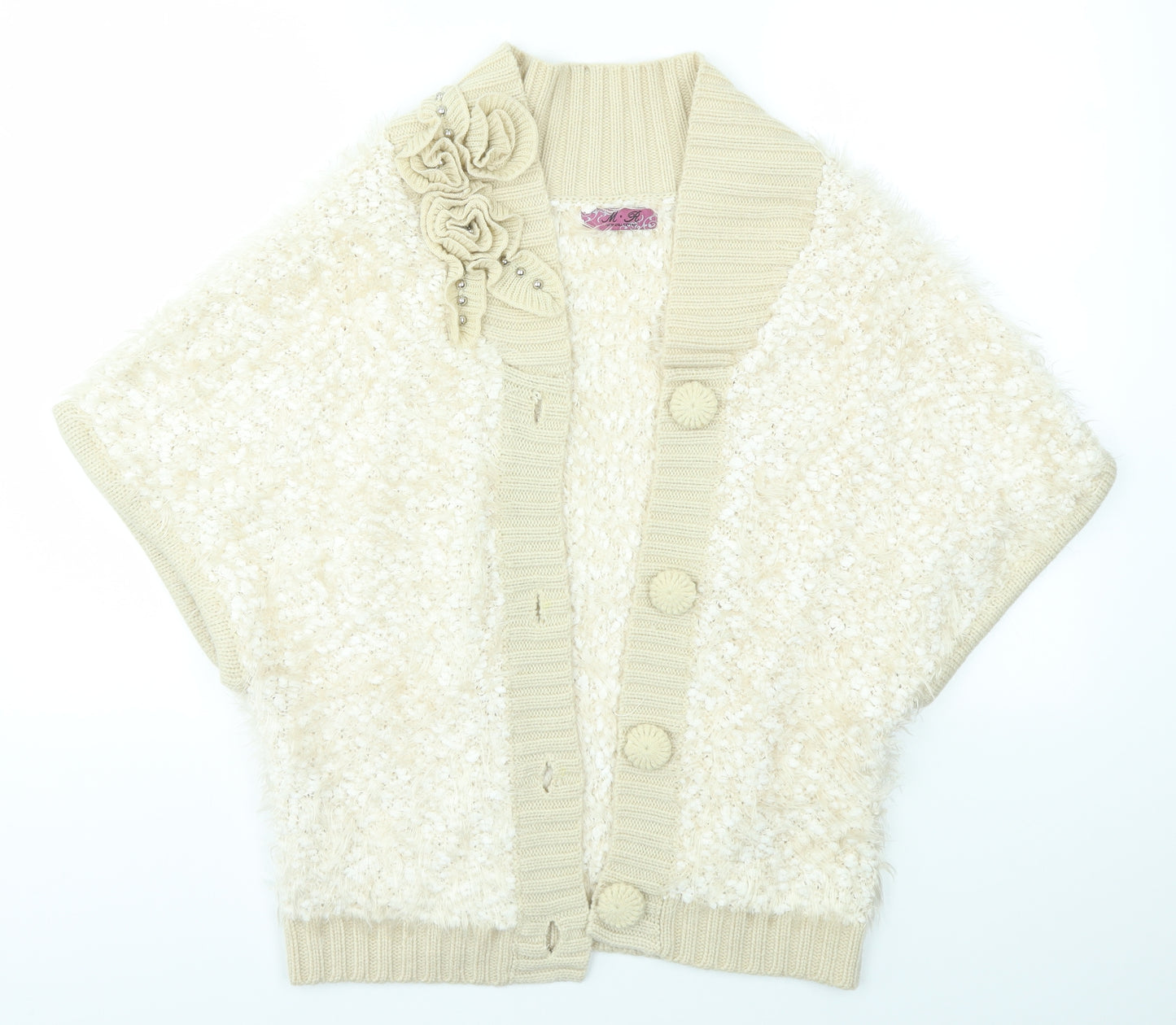 M. R  Womens Ivory   Cardigan Jumper Size M