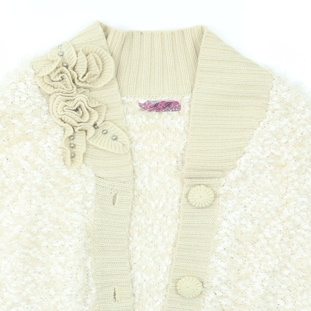 M. R  Womens Ivory   Cardigan Jumper Size M