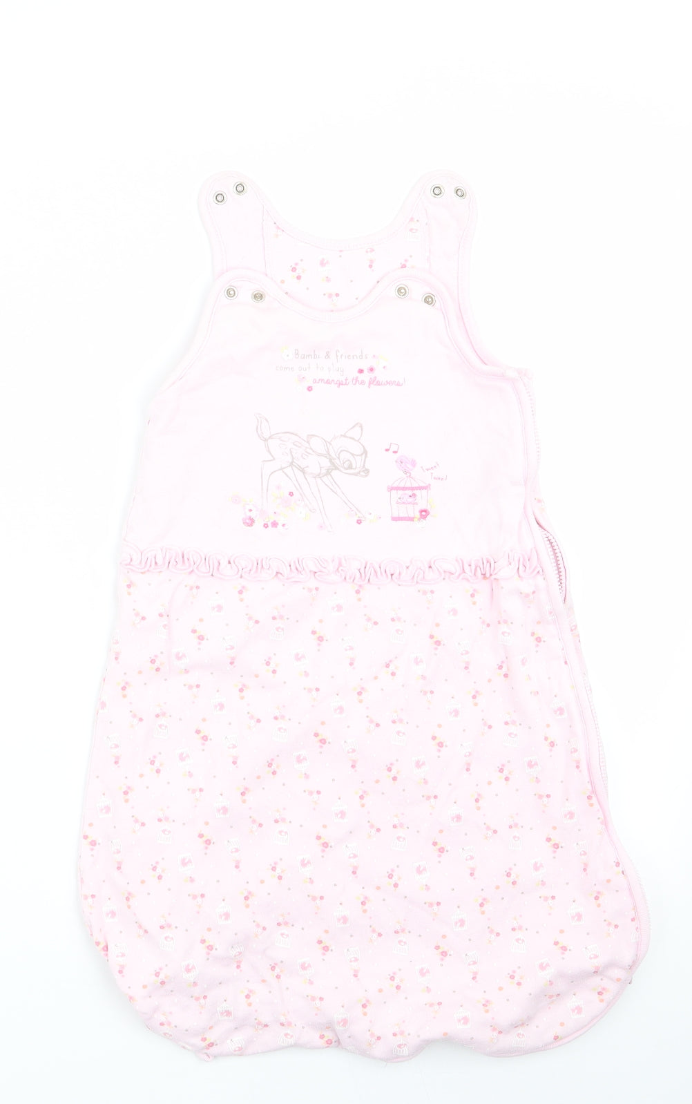 George Girls Pink Floral  Coverall One-Piece Size 0-3 Months