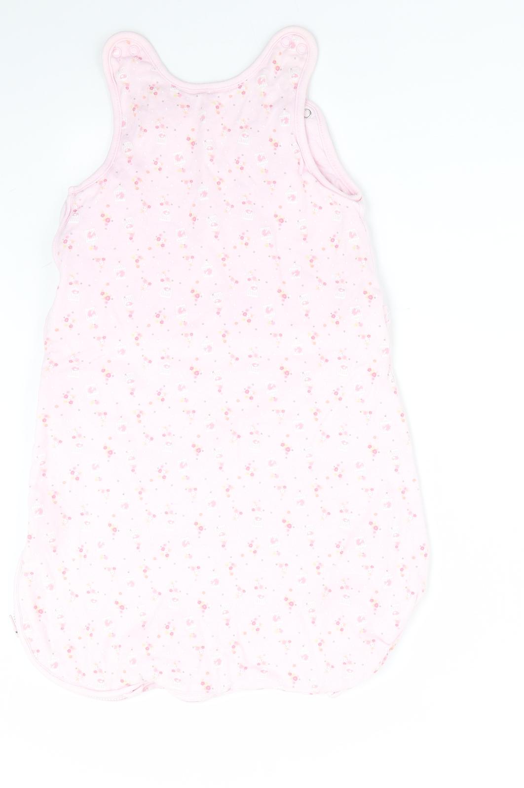 George Girls Pink Floral  Coverall One-Piece Size 0-3 Months