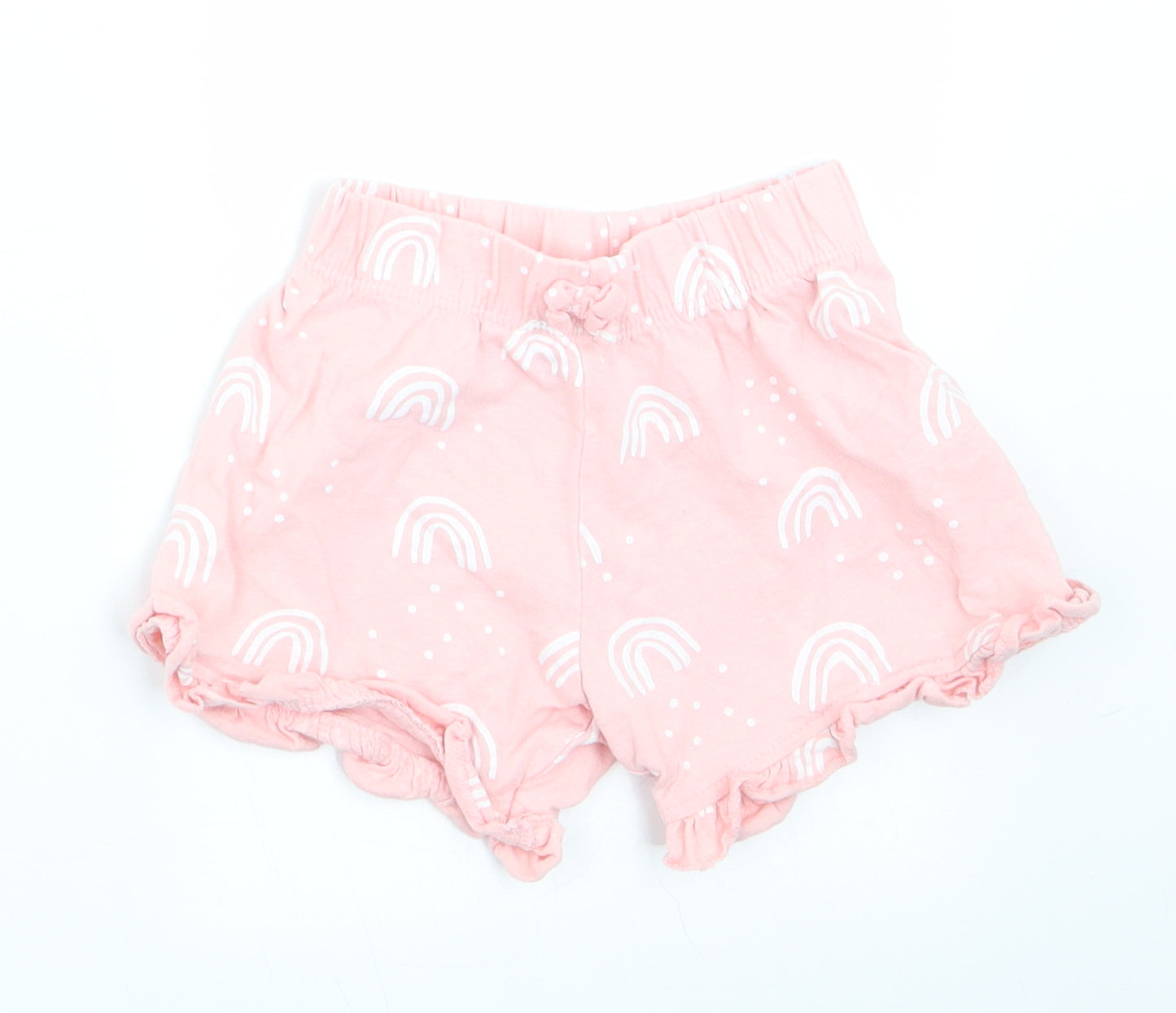 George Girls Pink Geometric  Sweatpants Leggings Size 3-6 Months