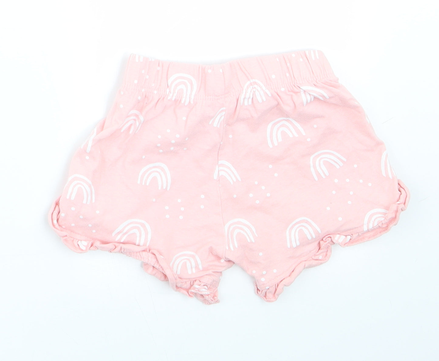 George Girls Pink Geometric  Sweatpants Leggings Size 3-6 Months
