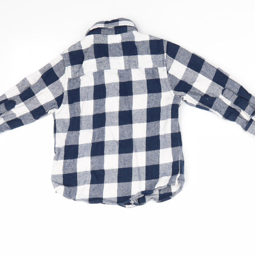 Mini Rebel Boys Blue Check  Basic Button-Up Size 12-18 Months