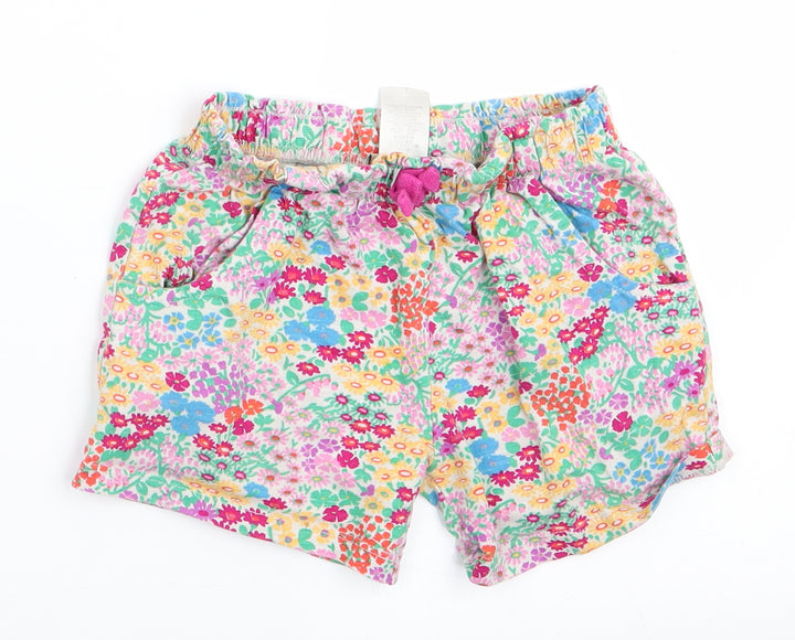 NEXT Girls Multicoloured Floral  Sweat Shorts Size 2-3 Years