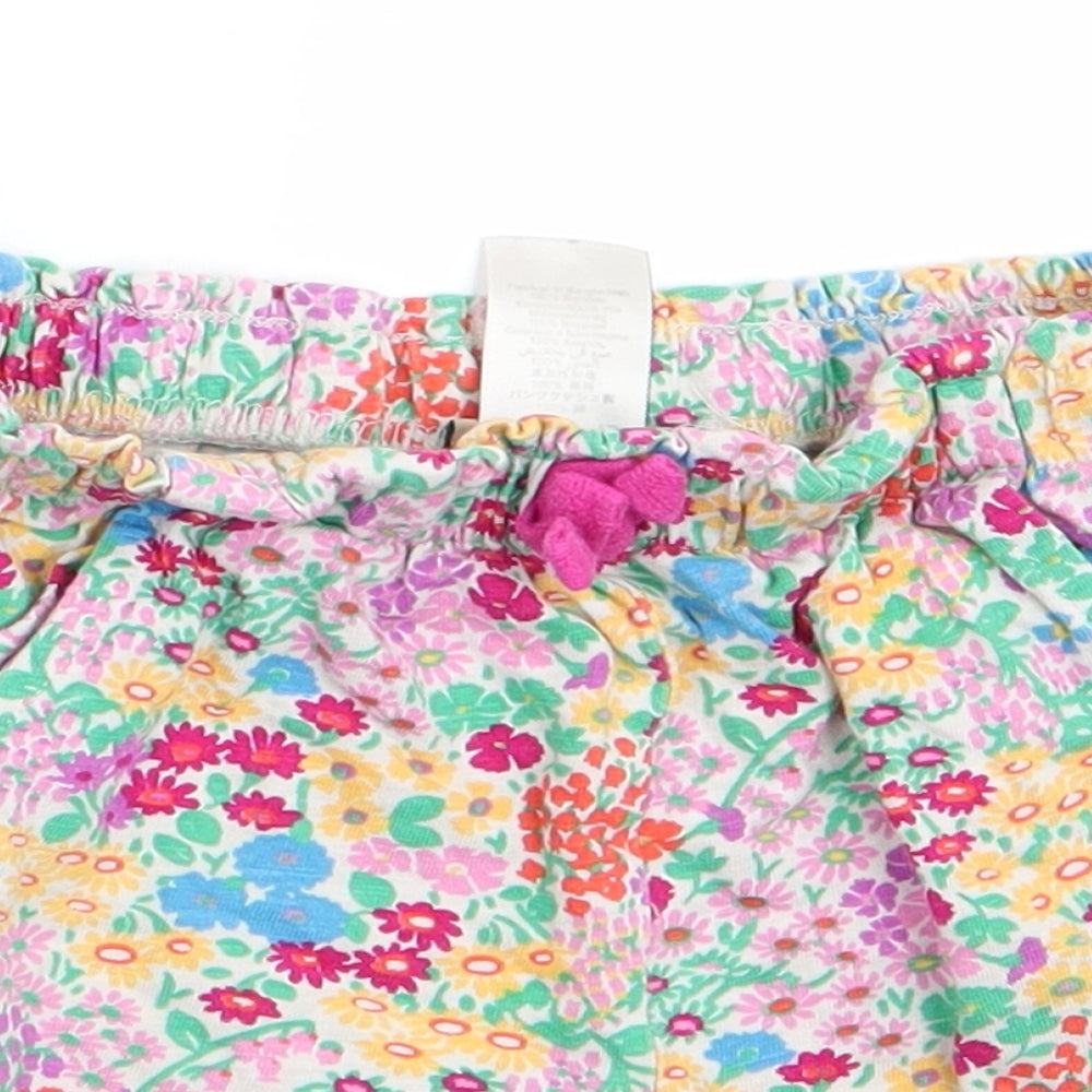 NEXT Girls Multicoloured Floral  Sweat Shorts Size 2-3 Years