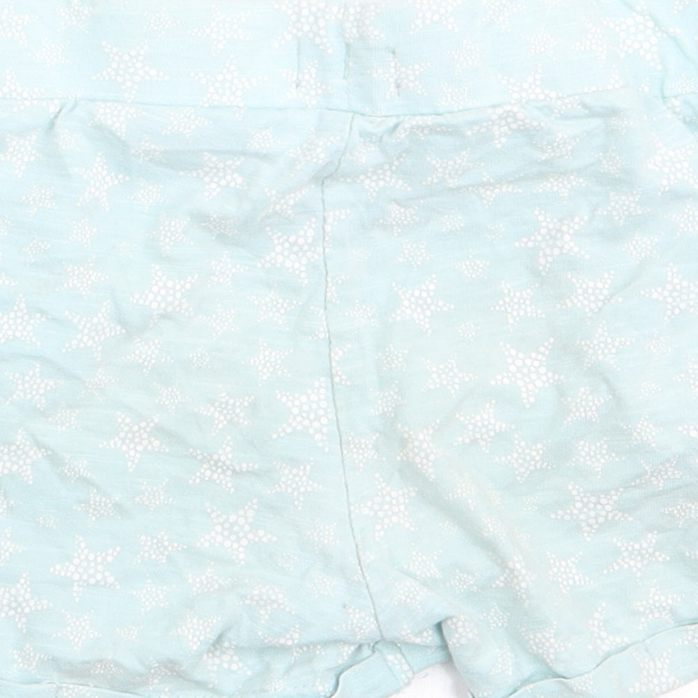 Florence and Fred Girls Green Geometric  Sweat Shorts Size 3-4 Years - Star Print