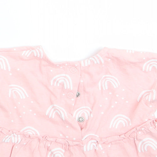 George Girls Pink Geometric  A-Line  Size 3-6 Months