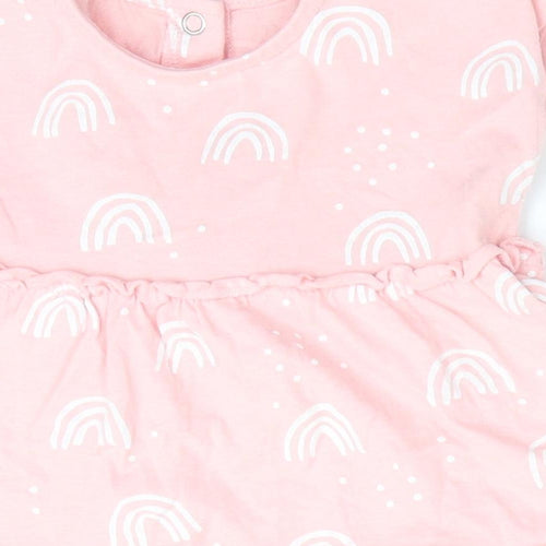 George Girls Pink Geometric  A-Line  Size 3-6 Months