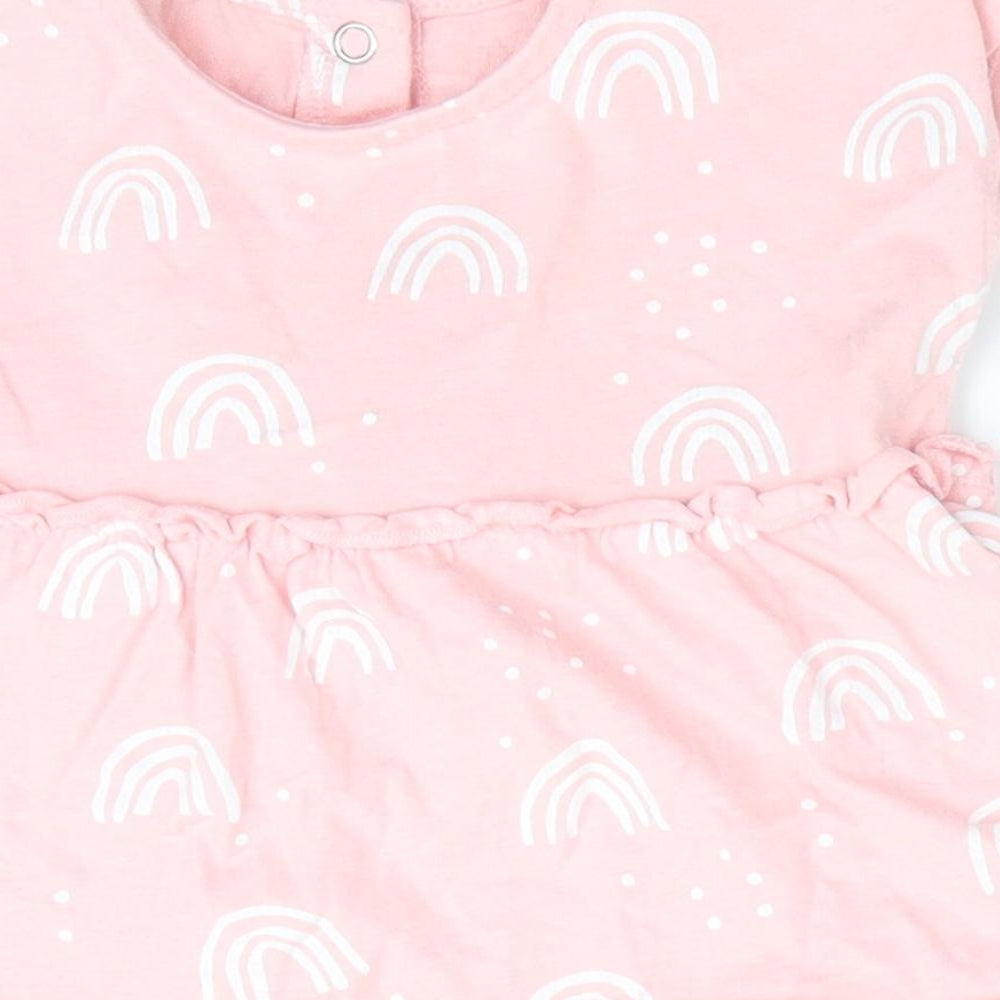 George Girls Pink Geometric  A-Line  Size 3-6 Months
