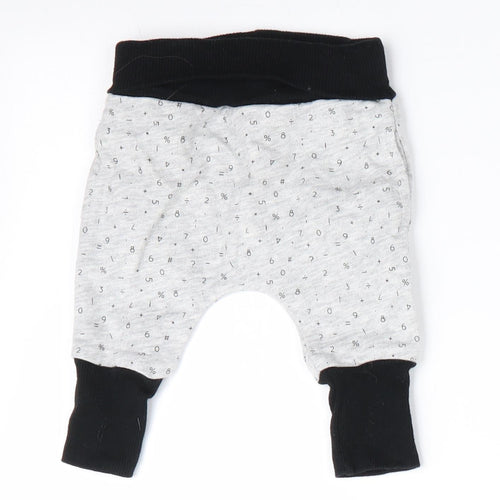 My K Baby Grey   Jogger Trousers Size 0-3 Months  - Numerical print