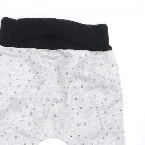 My K Baby Grey   Jogger Trousers Size 0-3 Months  - Numerical print