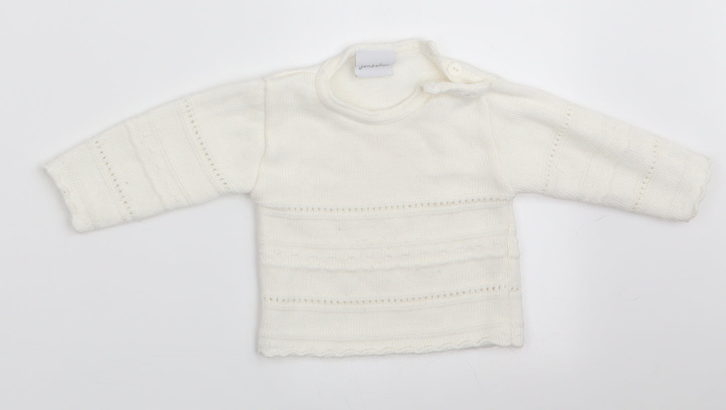 Dandelion Girls Ivory   Pullover Jumper Size 6-9 Months