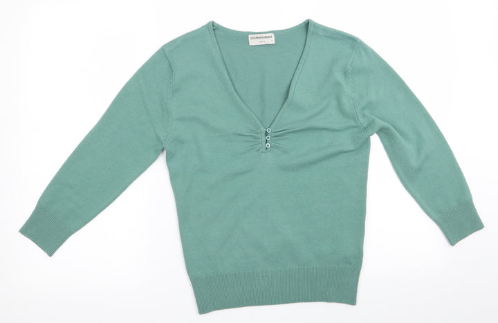Internacionale Womens Green Pullover Jumper Size 12