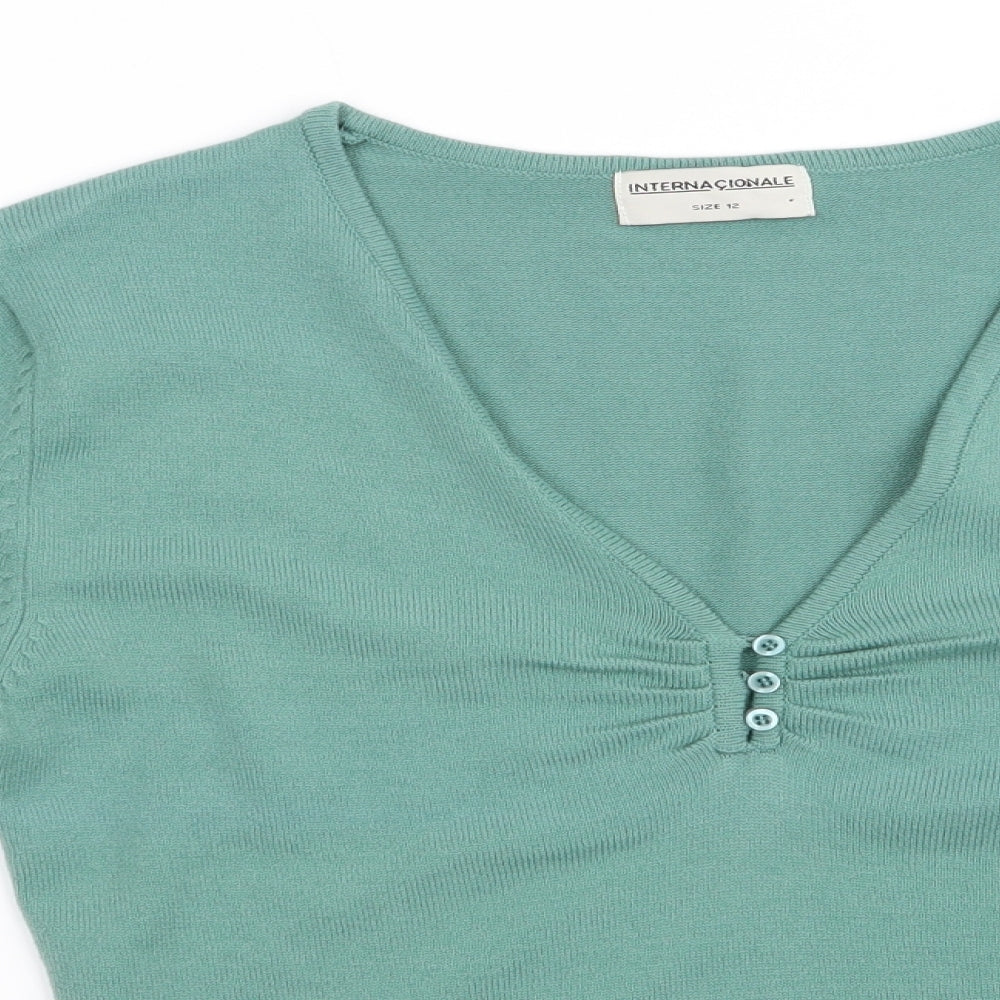 Internacionale Womens Green   Pullover Jumper Size 12