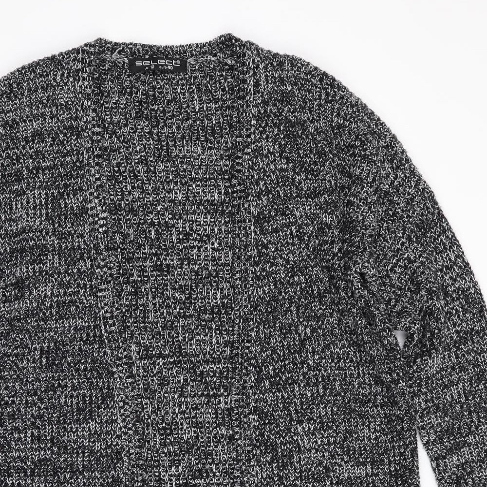 Select Womens Black Houndstooth  Cardigan Jumper Size 12