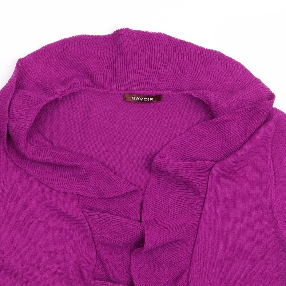 Savoir Womens Purple   Cardigan Jumper Size 14