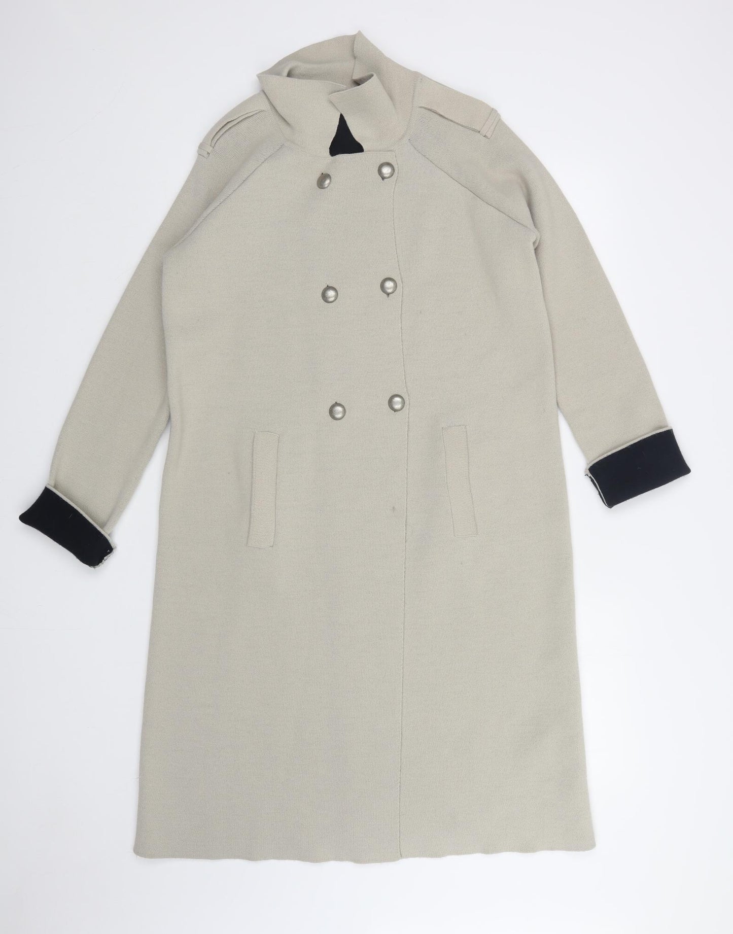 M&S Womens Beige   Overcoat Coatigan Size 10