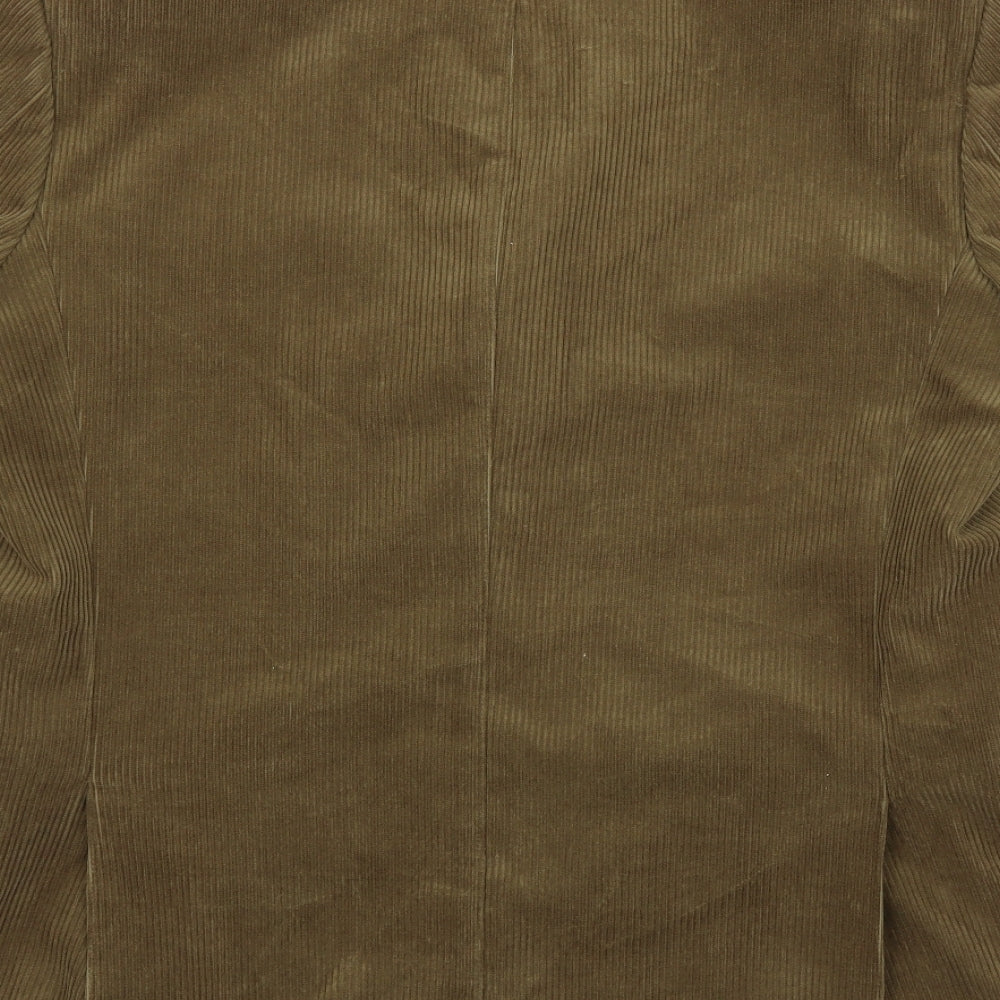 Faconable Mens Green  Corduroy Jacket Suit Jacket Size M
