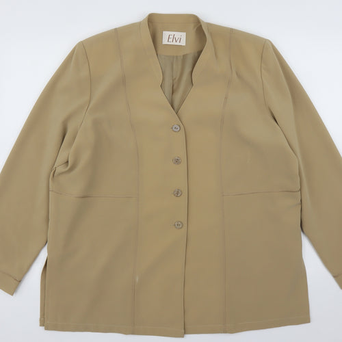 ELVI Womens Beige   Jacket Sport Coat Size 18