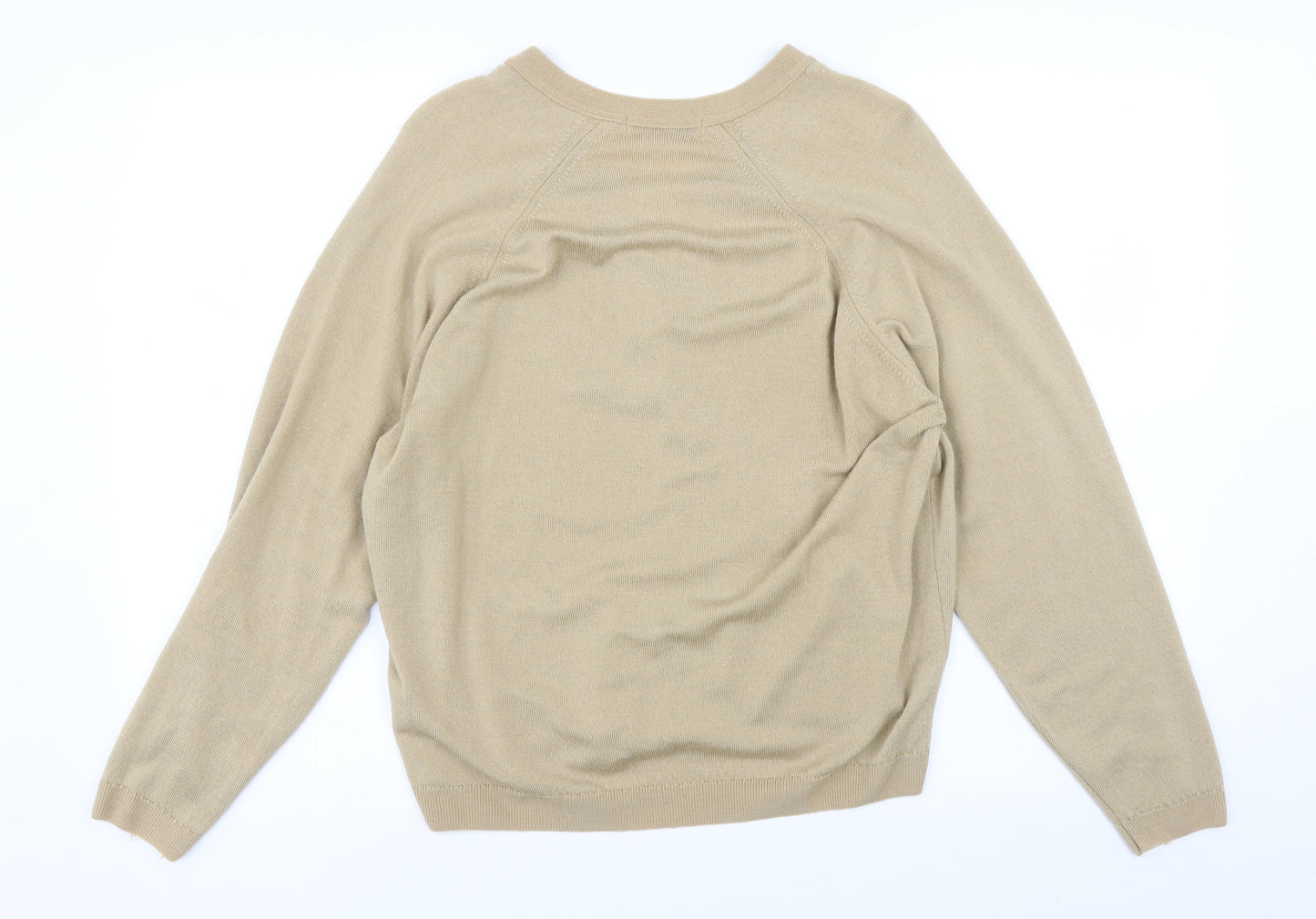 EWM Womens Beige   Cardigan Jumper Size L