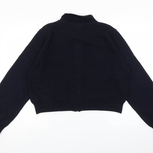 Topshop Womens Blue   Full Zip Sweatshirt Size L