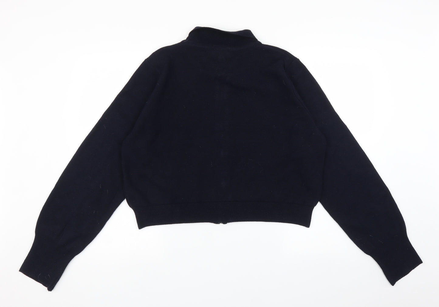 Topshop Womens Blue   Full Zip Sweatshirt Size L